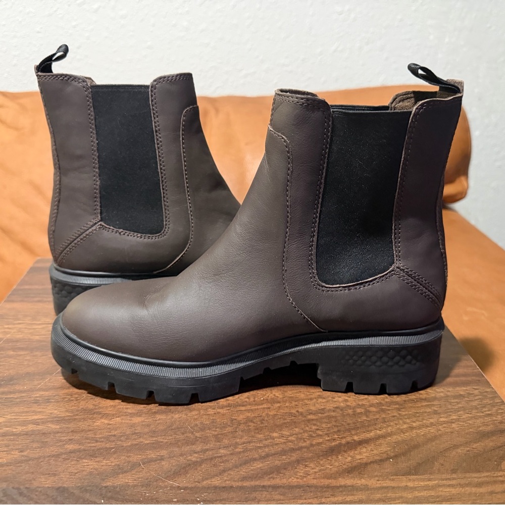 TIMBERLAND WOMEN'S CORTINA VALLEY CHELSEA BOOTS DARK BROWN FULL-GRAIN A5T92